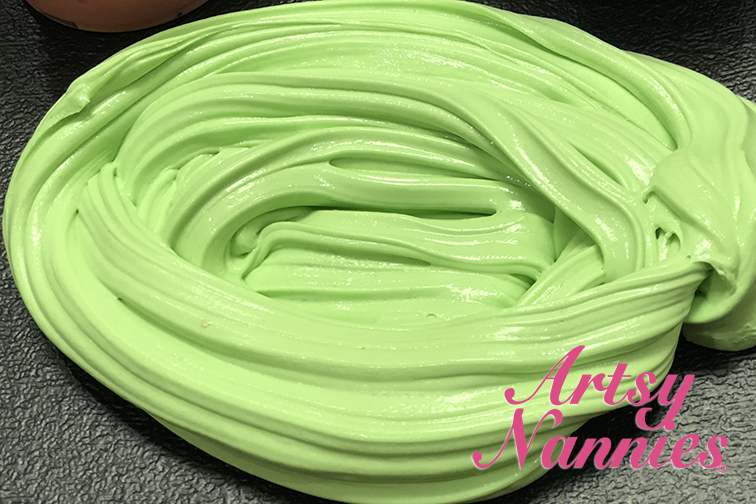 diy green stringy slime